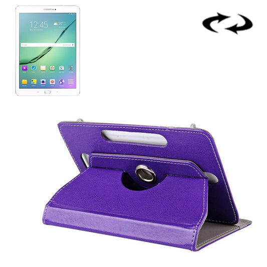 10 inch Tablets Leather Case Crazy Horse Texture 360 Degrees Rotation Protective Case Shell with Holder for Asus ZenPad 10 Z300C, Huawei MediaPad M2 10.0-A01W, Cube IWORK10, 10 inch Purple, 10 inch Baby Blue, 10 inch White, 10 inch Black, 10 inch Red  ...