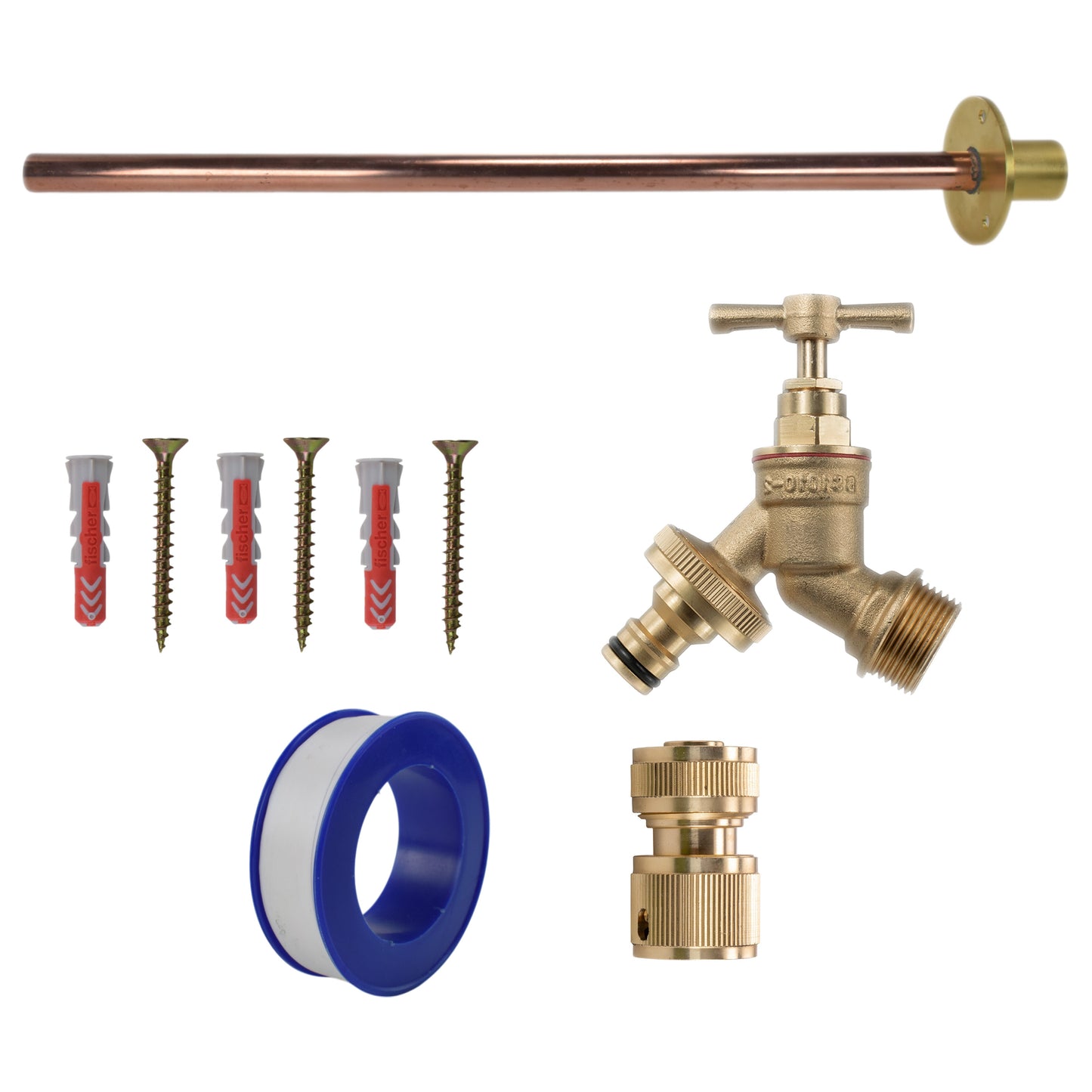 Brass Quick Connect Bib Tap BASIC Connection Kit Brass Water Fitting Tap Adapter