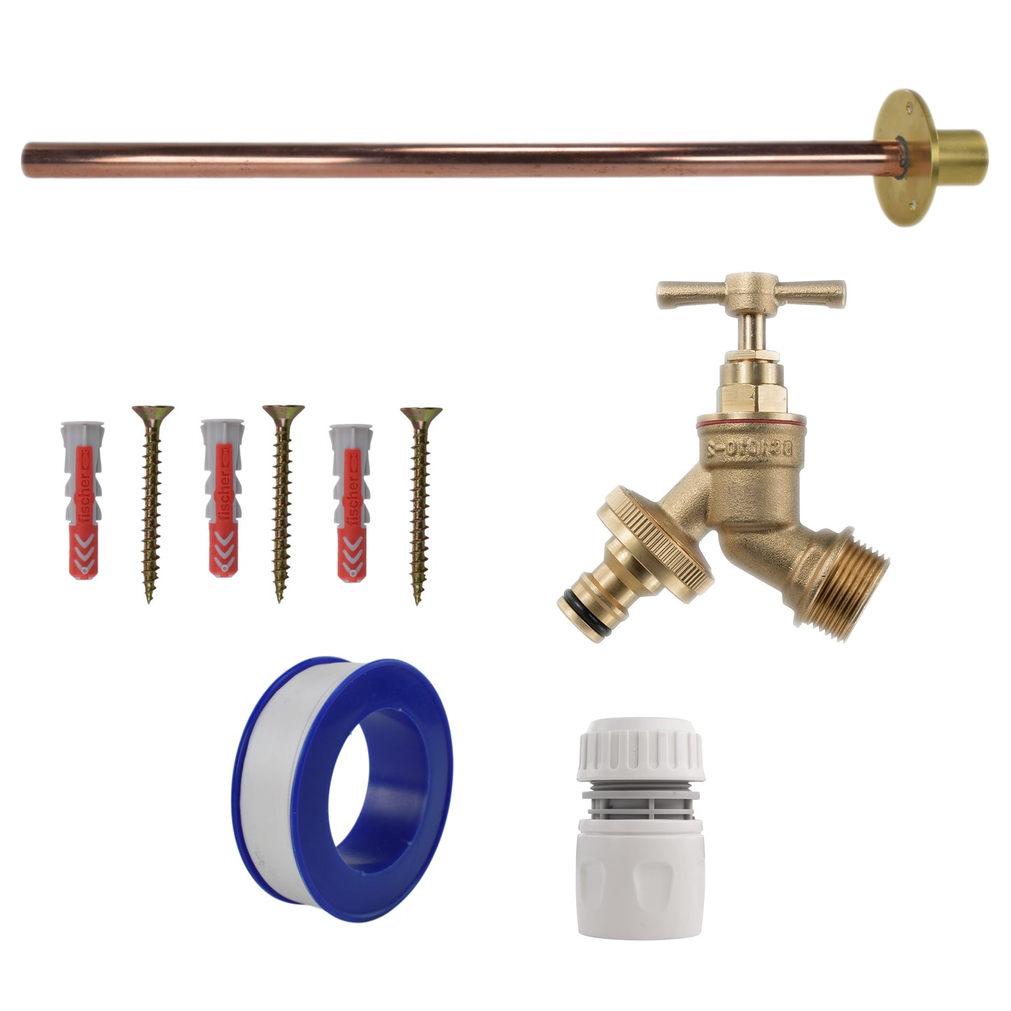 Brass Quick Connect Bib Tap BASIC Connection Kit Brass Water Fitting Tap Adapter