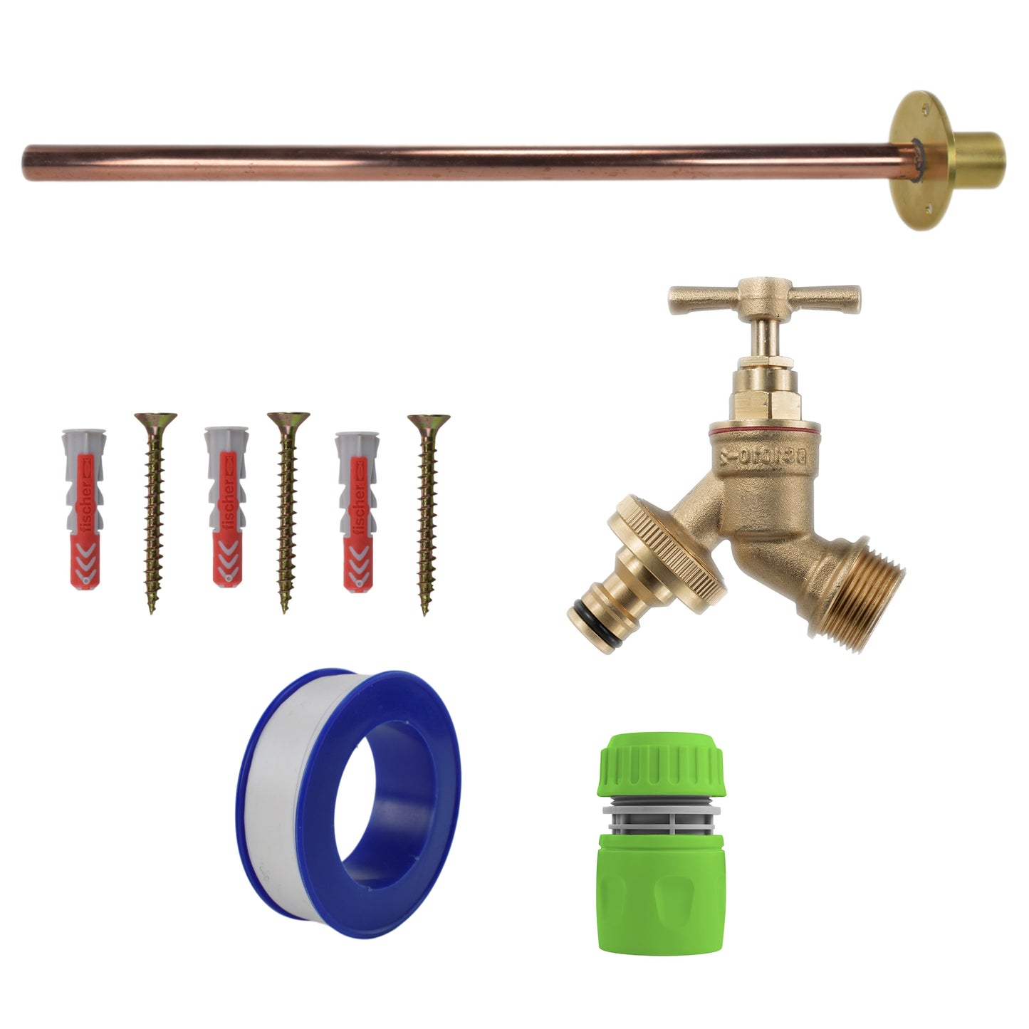 Brass Quick Connect Bib Tap BASIC Connection Kit Brass Water Fitting Tap Adapter