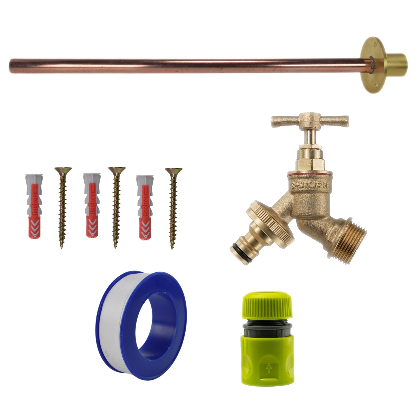Brass Quick Connect Bib Tap BASIC Connection Kit Brass Water Fitting Tap Adapter