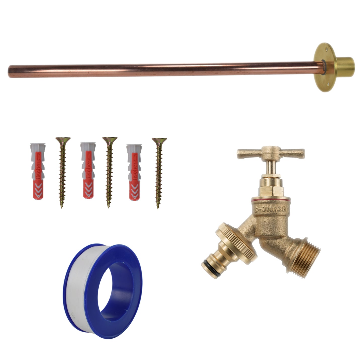 Brass Quick Connect Bib Tap BASIC Connection Kit Brass Water Fitting Tap Adapter