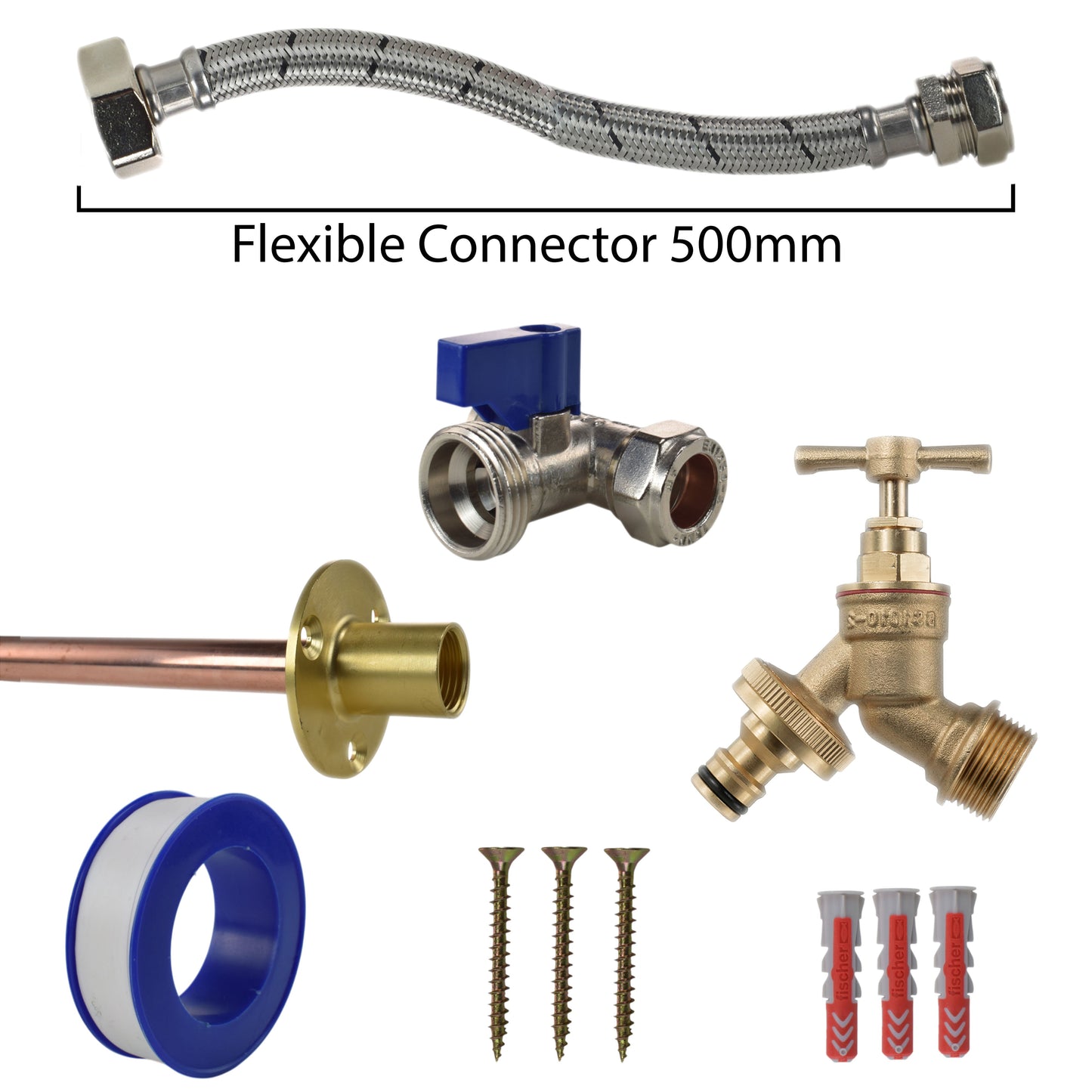Brass Quick Connect Bib Tap STANDARD Connection Kit Garden Hose Pipe Tap Adapter