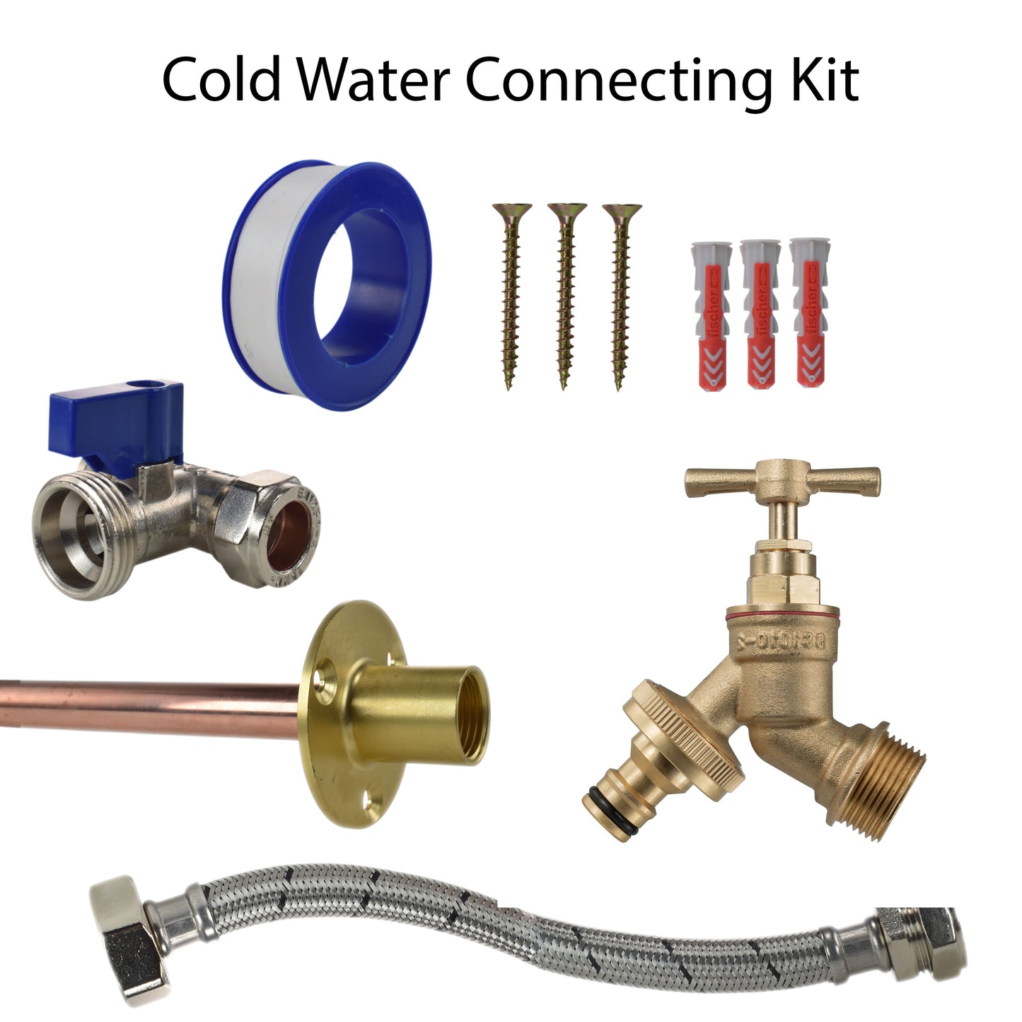 Brass Quick Connect Bib Tap STANDARD Connection Kit Garden Hose Pipe Tap Adapter