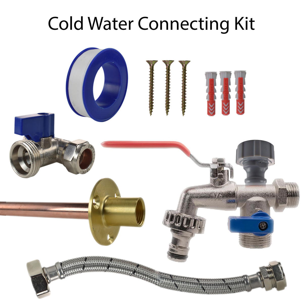 Double Lever Tap STANDARD Connection Kit Outdoor Watering Kit Hose Connector Set