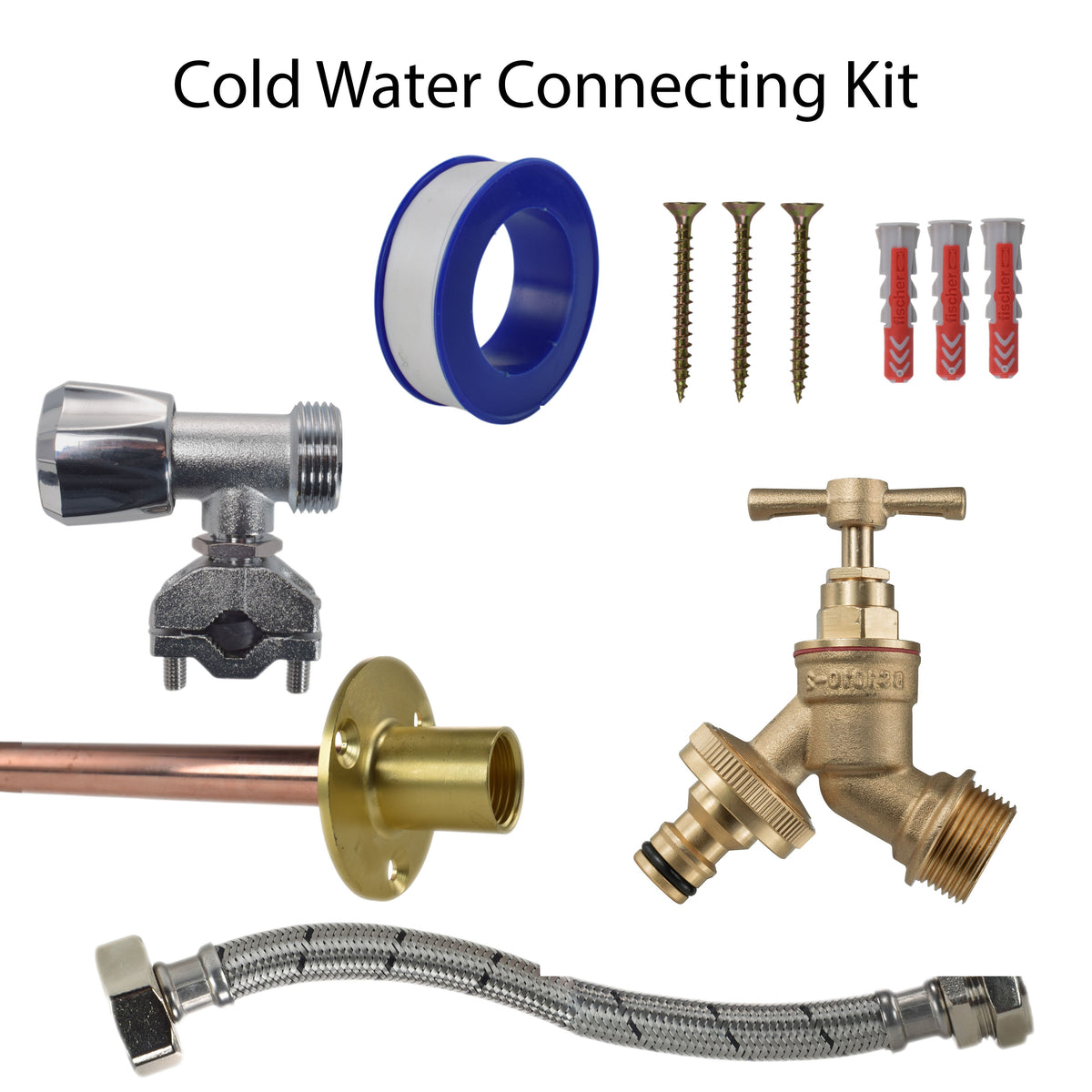 Brass Quick Connect Bib Tap FULL Connection Kit Garden Hose Pipe Water Connector