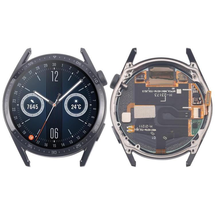 For Huawei Watch GT 3 46mm JPT-B29 Single Cable LCD Screen Digitizer Full Assembly with Frame, For Huawei Watch GT 3 46mm(Single Cable)