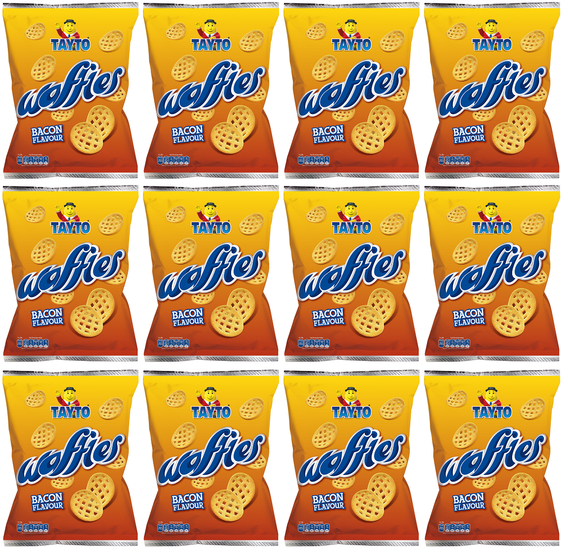 12 x Tayto Waffles Bacon Flavour 100G