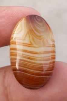 28ct Banded Agate - Sulaimani Aqeeq - Dimension 27x17x7mm