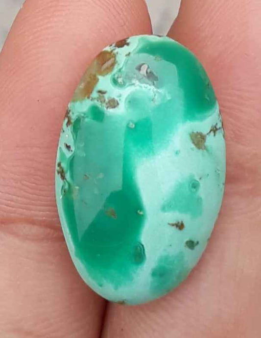14ct Natural Variscite Cabochon - 23 x 15mm