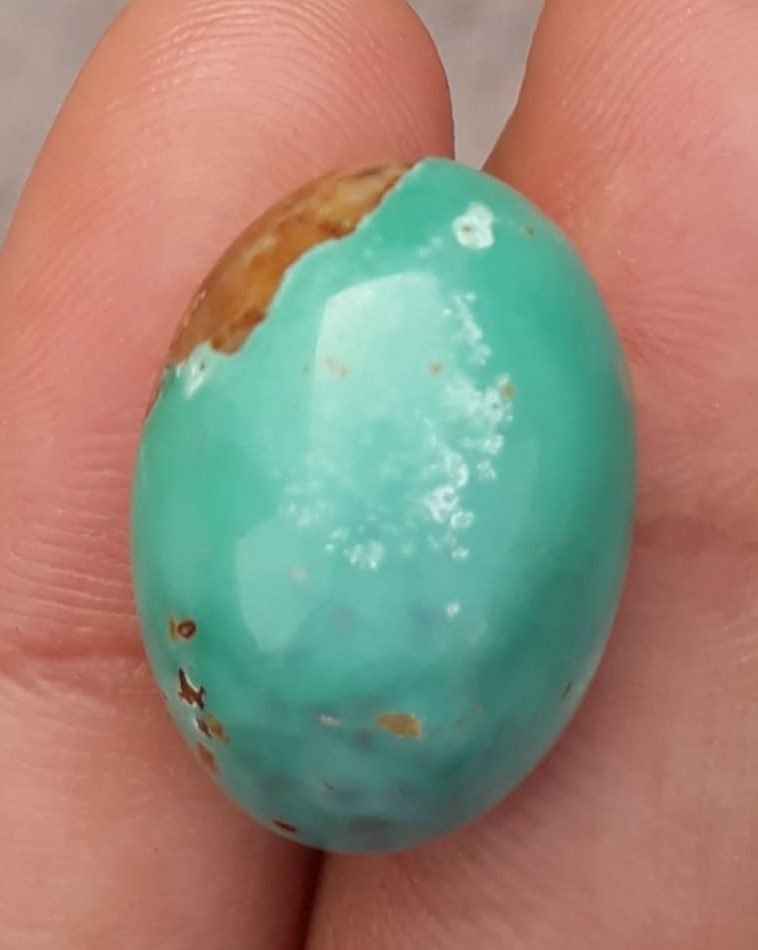 19.3ct Natural Variscite Cabochon - Dimensions  -21x15.5mm