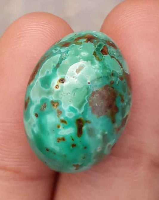 19.1ct Natural Variscite Cabochon Gemstone , Dimensions 21x15.5mm