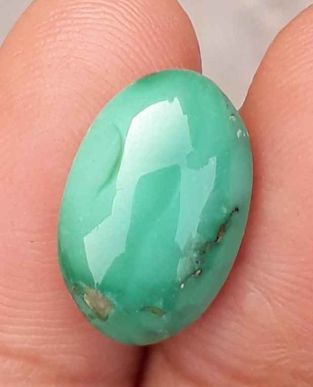 7.1ct Green Matrix Turquoise, Natural Feroza Stone Oval Shape, Real Feroza Stone,Dimensions-15x10x6mm