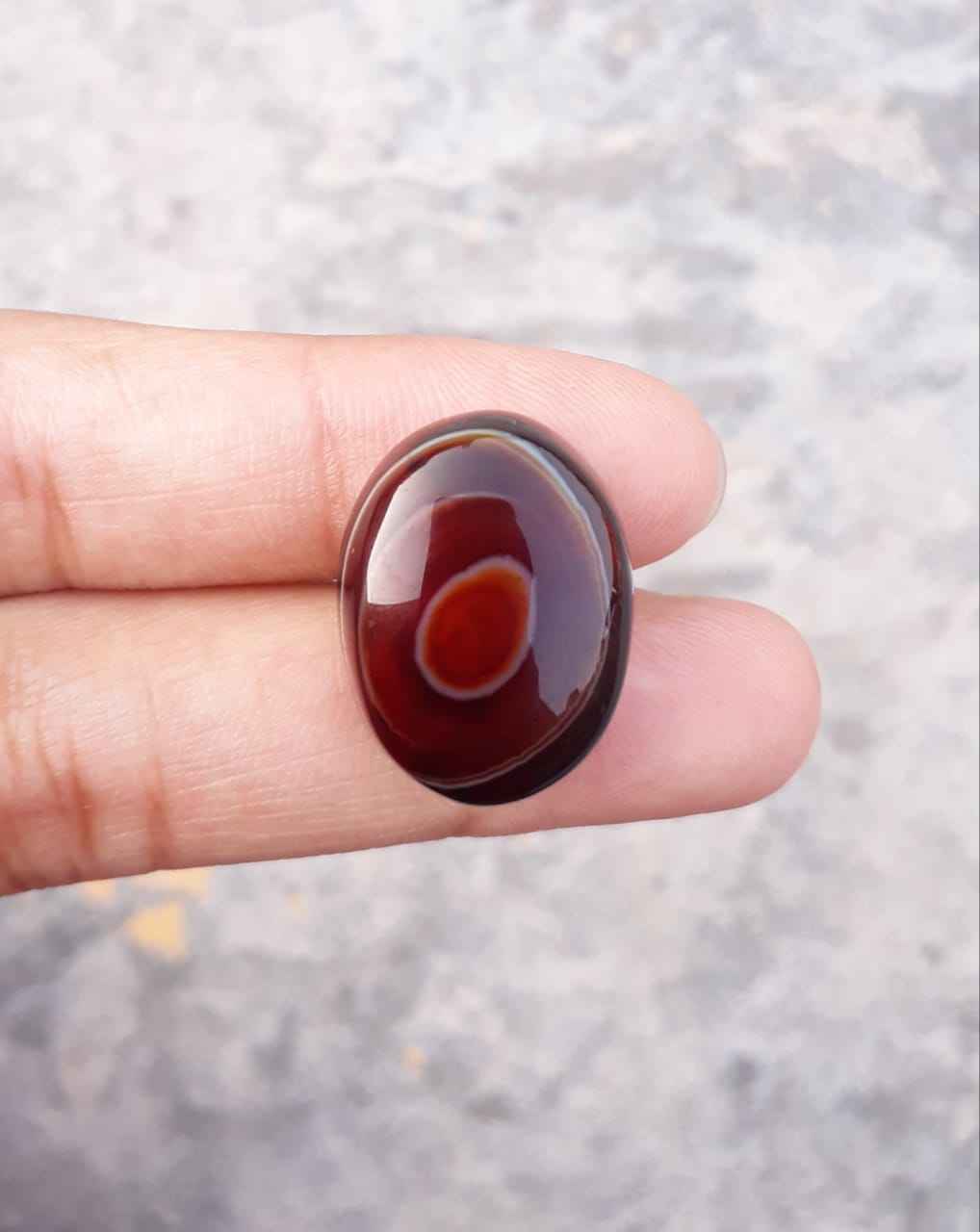 24.2ct Natural Eye Agate For Sale - Aqeeq - Dimension 21x16x8mm