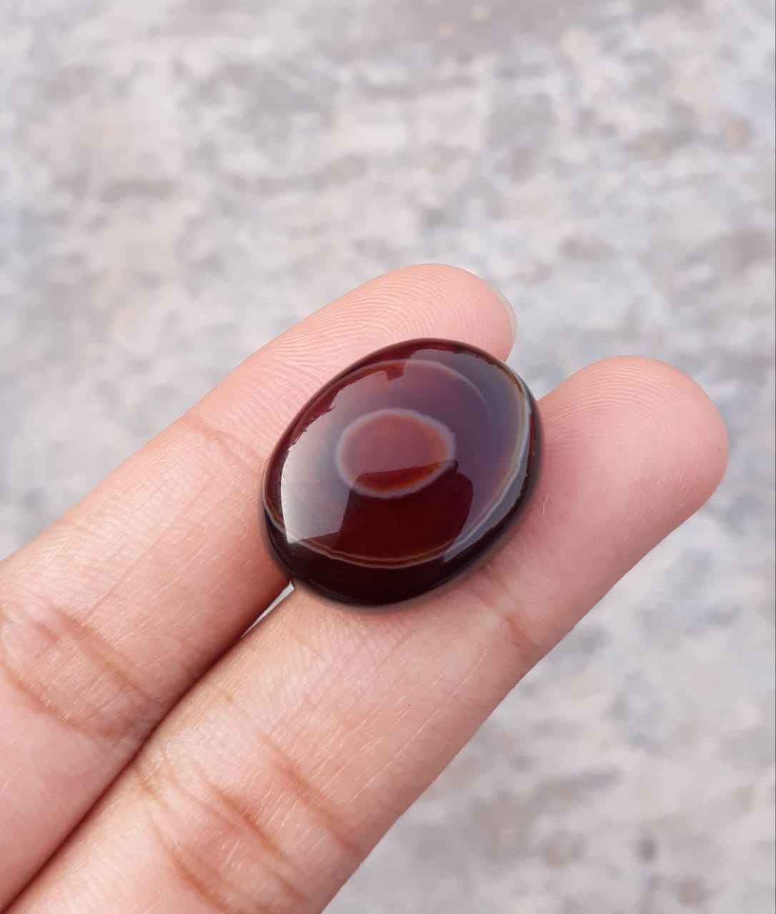 24.2ct Natural Eye Agate For Sale - Aqeeq - Dimension 21x16x8mm