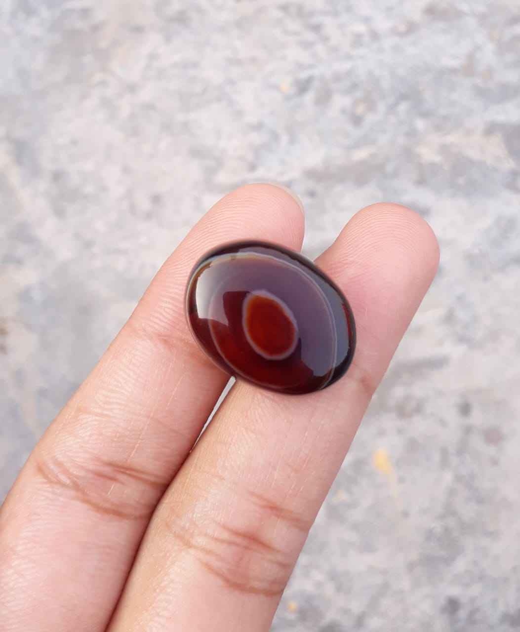24.2ct Natural Eye Agate For Sale - Aqeeq - Dimension 21x16x8mm