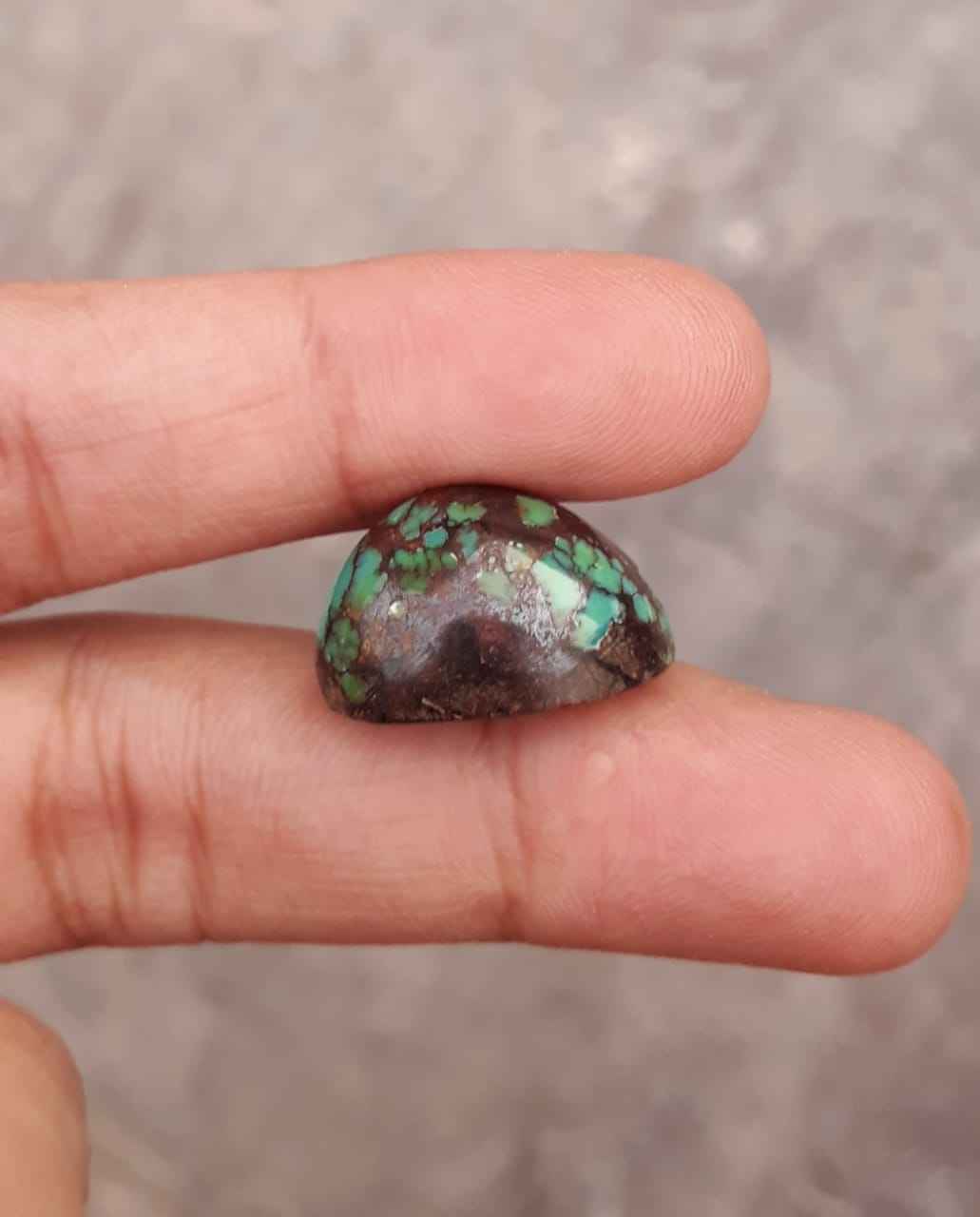 21.5ct Natural Turquoise, Green Matrix Turquoise, Real Firoza Stone,Dimensions  -18.2x13.2mm