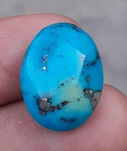 14.6ct Pyrite Turquoise -Suna Mukhi Feroza 19x14mm 14.6ct.