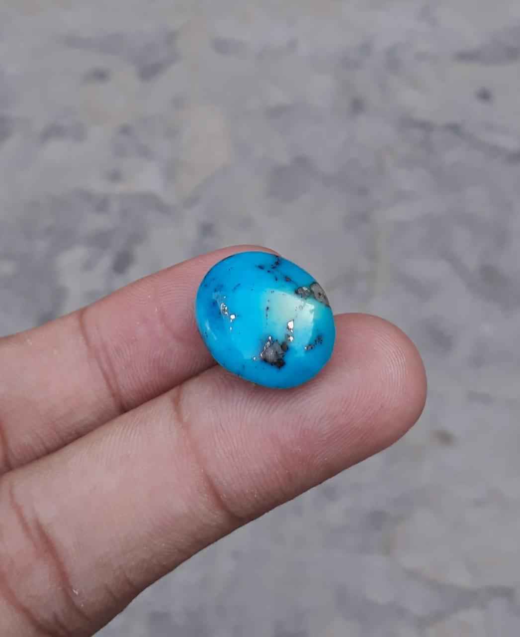 14.6ct Pyrite Turquoise -Suna Mukhi Feroza 19x14mm 14.6ct.