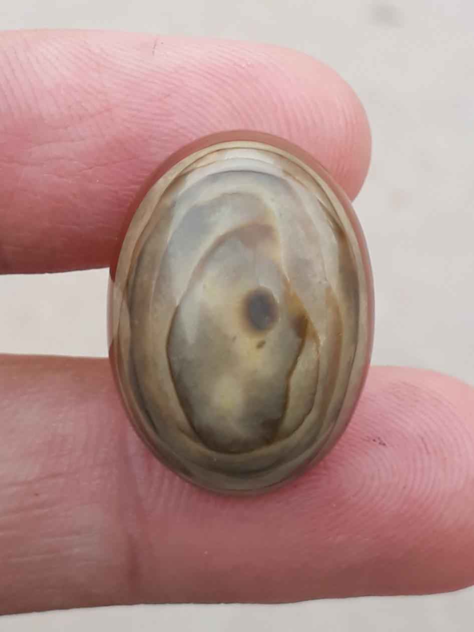 32.8ct Abstract Agate Cabochon - Sulaimani Aqeeq - 21x15mm