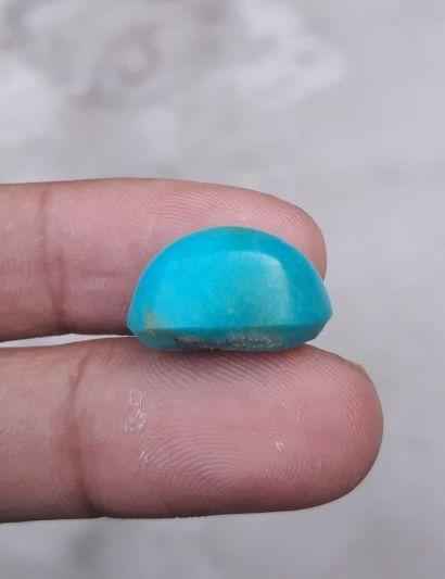 Natural Certified Turquoise - Blue Turquoise Feroza -19ct-20x13mm