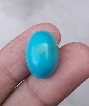 Natural Certified Turquoise - Blue Turquoise Feroza -19ct-20x13mm