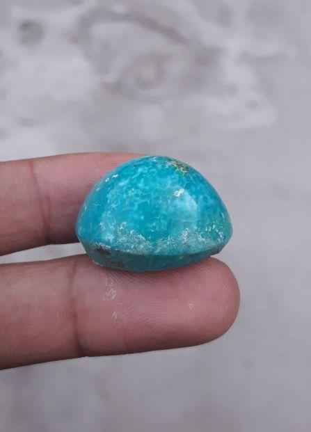 Natural Certified Turquoise - Blue Matrix Turquoise - Shajri Feroza-57ct-27x20mm
