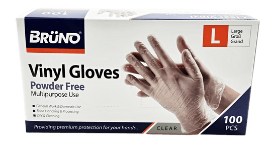 100 Large Disposable Vinyl Examination Gloves Medical Supplies