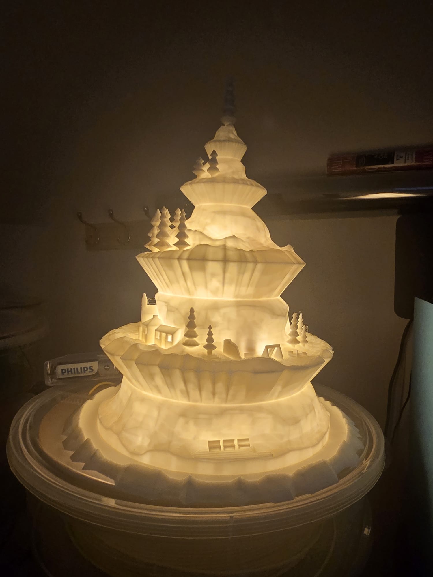 Woodland Winter Ornament – Mountain Scene Christmas Decoration