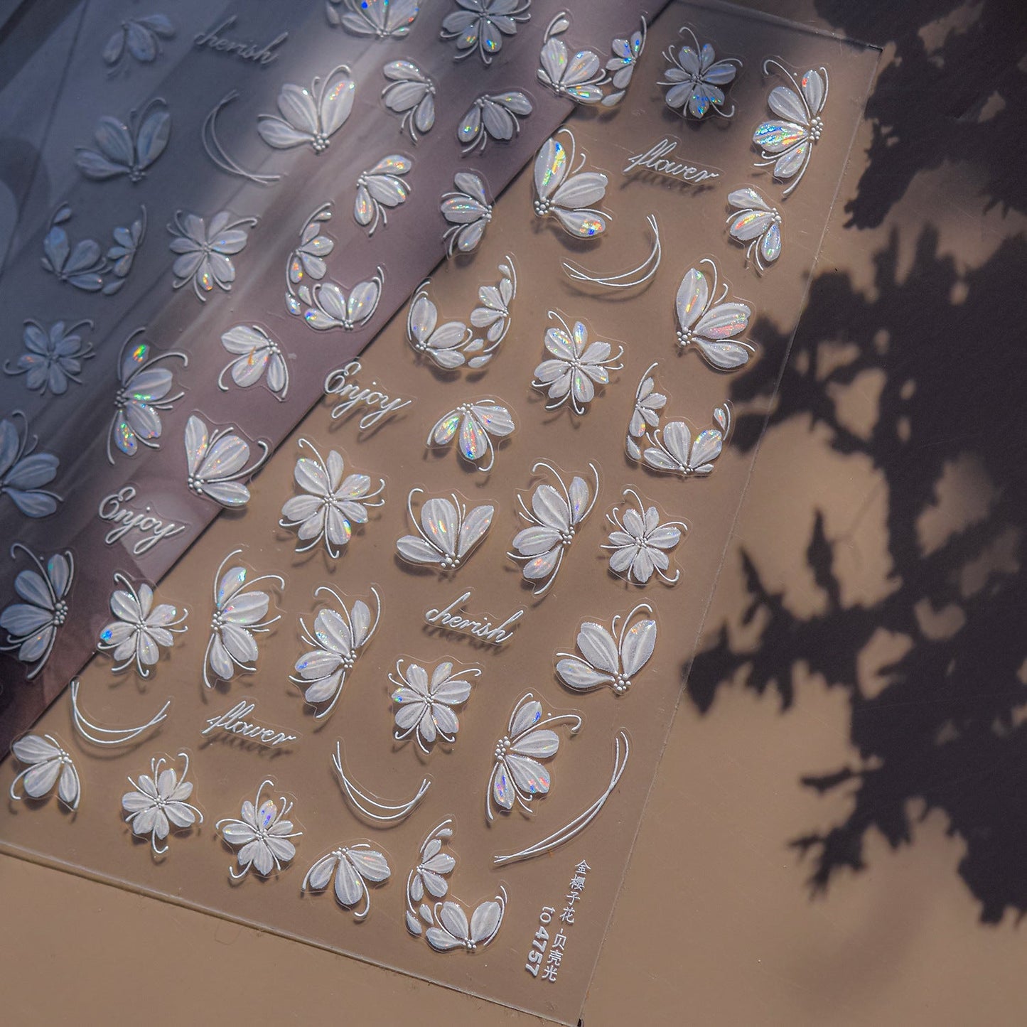 Hello Claws | White Cherry Flower Nail Deco Sticker