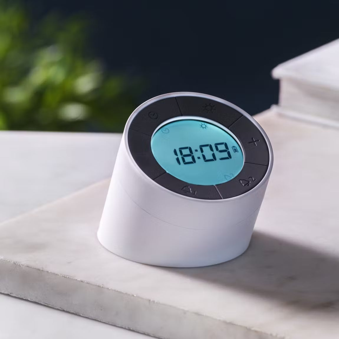 Edge Light Alarm Clock - White