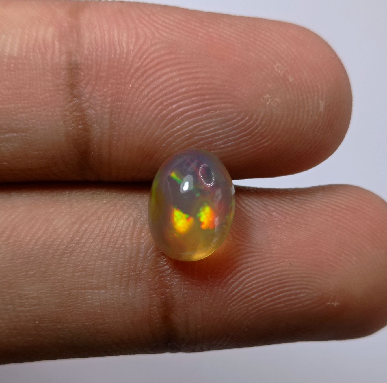 3.2ct AAA Quality Opal for Sale - White Fire Opal - Welo Opal - October Birthstone - 11x8mm