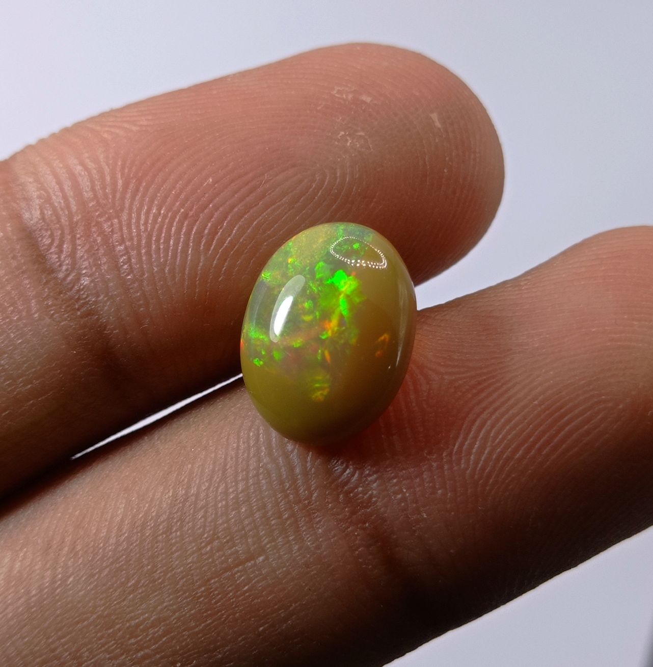 3.3ct AAA Quality Opal for Sale - White Fire Opal - Welo Opal - October Birthstone - 13x9mm