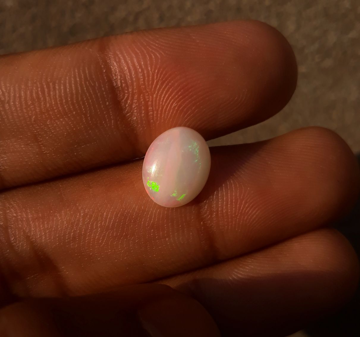 2ct Opal for Sale - White Fire Opal - Welo Opal - October Birthstone - 12x9mm