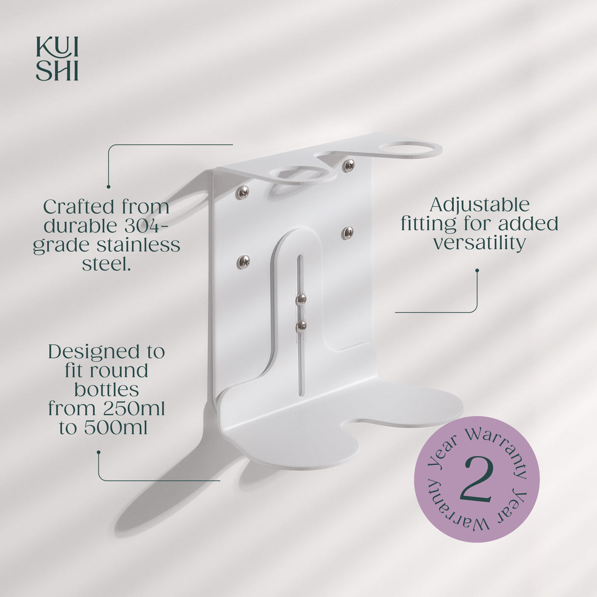 White Double Bottle Holder