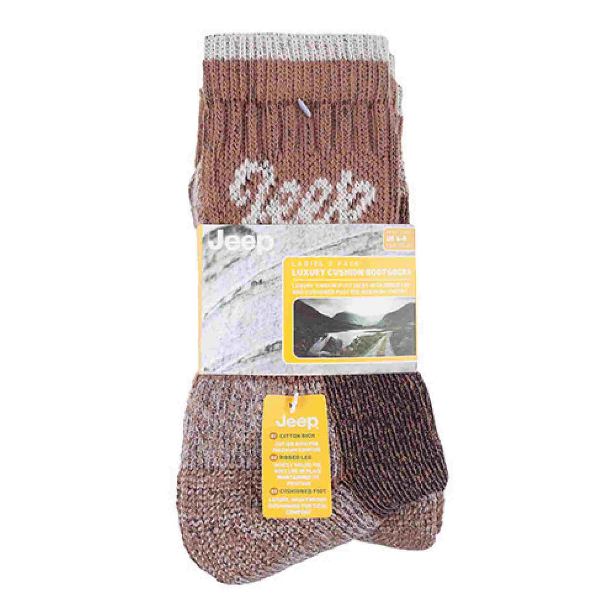 3 Pack Ladies Cotton Cushioned Hiking Socks