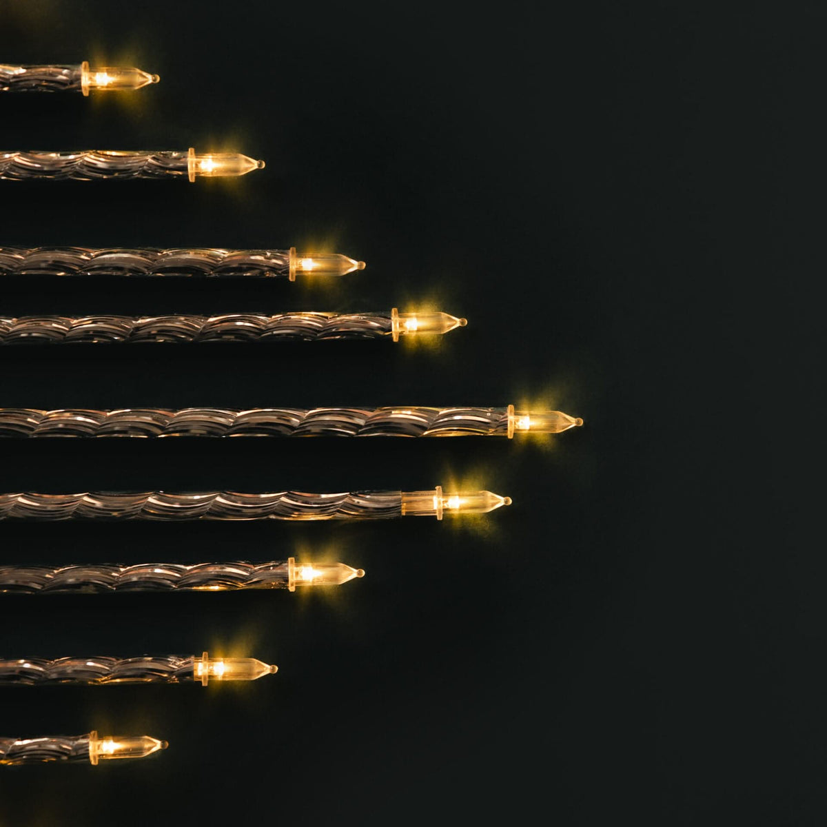 Christmas 15 LED Silver Twisted Candle Bridge