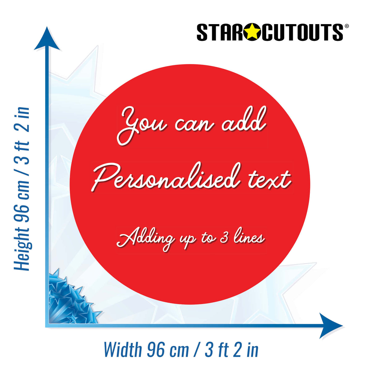 Primary Red  Circle Signs Personalise Choose Size and Material