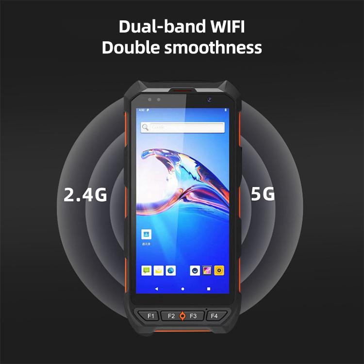 5.5 inch Android 10 IP65 Handheld Industrial Data Terminal Barcode Scanner, Style: RFID UHF + 2D Head, RFID UHF + 2D Head