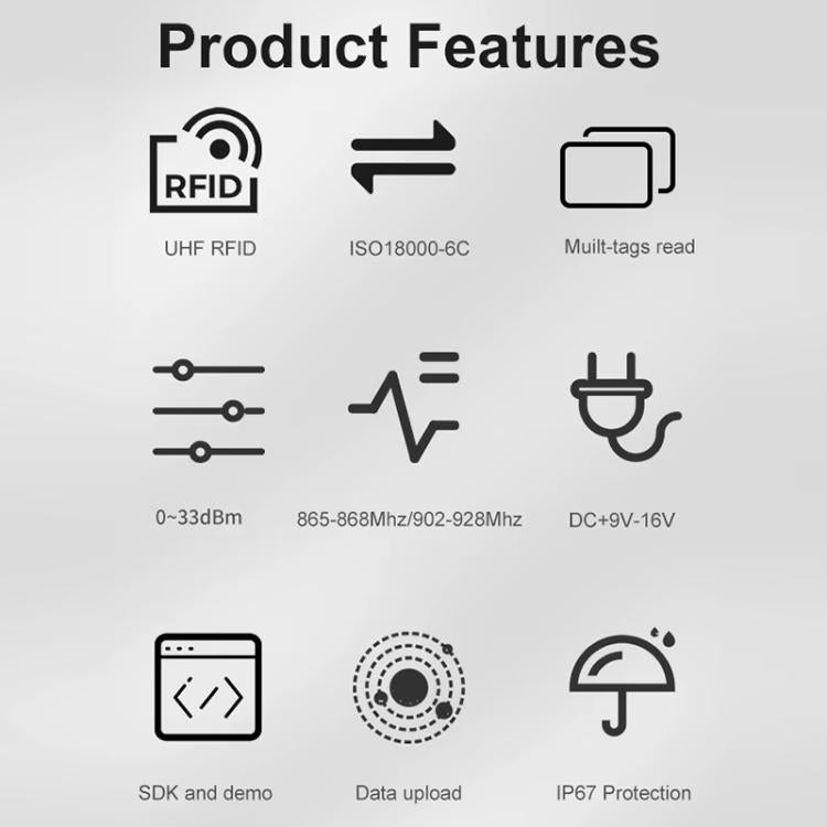 UHF RFID Long Range 9dBi Integrated Reader with E710 Chip, Style: Add 4G Network, Add 4G Network