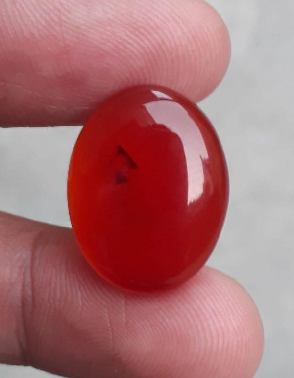 16.8ct Natural Red Carnelian Cabochon - Aqeeq Ahmar - 21x16mm