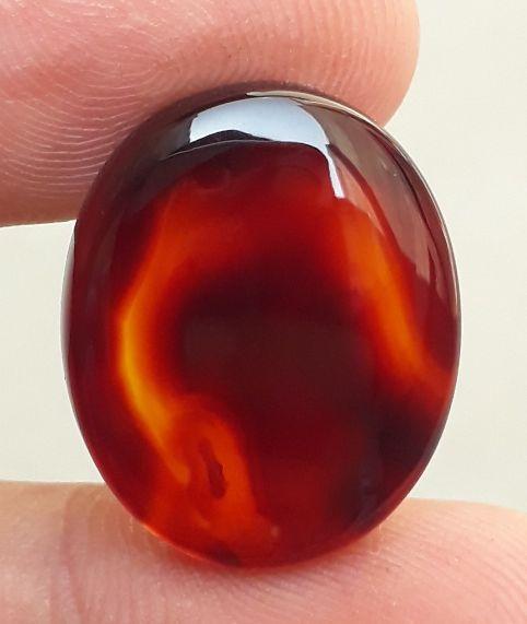 14.5ct Carnelian Stone- Natural Carnelian Gemstone- Brown carnelian-Kabdi Yamani- 23x19mm