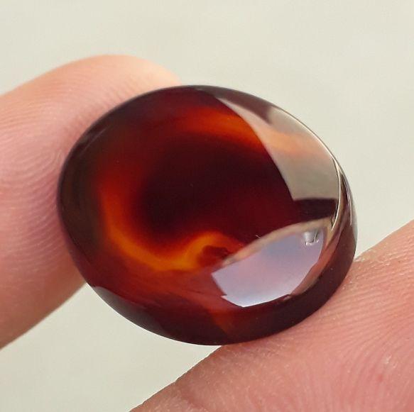 14.5ct Carnelian Stone-  Natural Carnelian Gemstone- Brown carnelian-Kabdi Yamani- 23x19mm