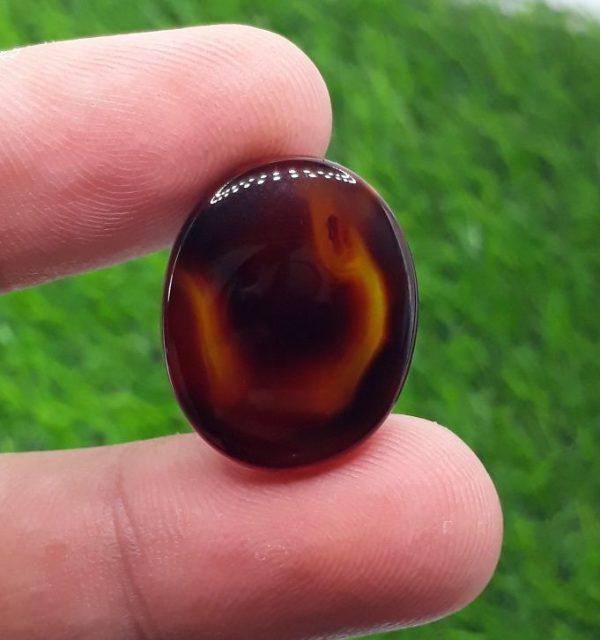 14.5ct Carnelian Stone-  Natural Carnelian Gemstone- Brown carnelian-Kabdi Yamani- 23x19mm