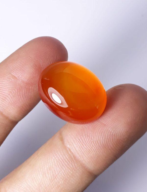 26ct Carnelian Stone-  Natural Carnelian Gemstone- Orange carnelian-Purtagal Yamani Aqeeq- 21x16mm