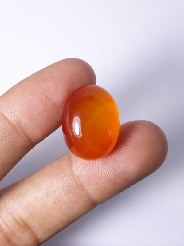 26ct Carnelian Stone-  Natural Carnelian Gemstone- Orange carnelian-Purtagal Yamani Aqeeq- 21x16mm
