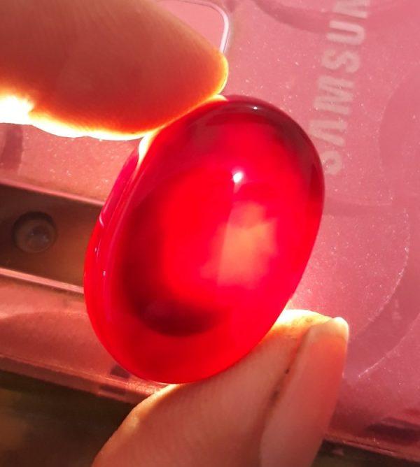 27ct Natural Carnelian Gemstone-Black carnelian-Jazamushki Yamani Aqeeq-25x18mm