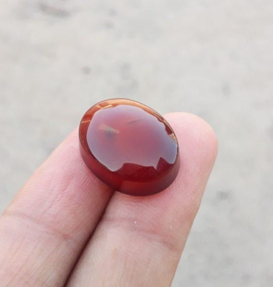 22ct Natural Brownish-Red Carnelian Cabochon - Aqeeq Ahmar -18x14mm