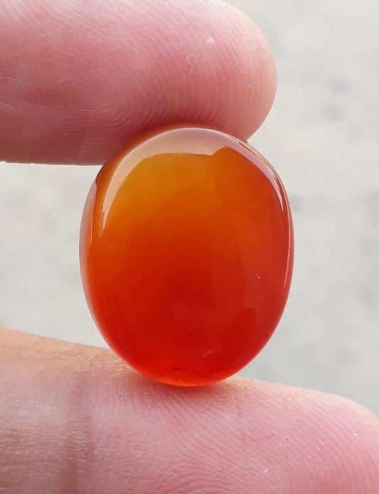 24ct Natural Orange Carnelian Gemstone - Purtagali Yamani - 19x15mm