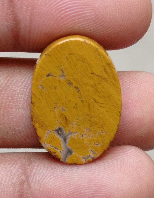 21.4ct Jasper - Gold Jasper Cabochon - Yellow Jasper - 26x18x5mm